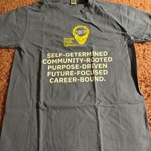 Gildan Charcoal Tee with Yellow Graphic